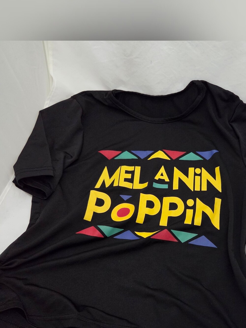 Melanin Poppin Crop Top Shirt and Earring Set